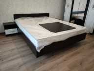 Спальня Араміс Гарнітур Венге/Дуб крафт білий Меблі Сервіс (Шафа, Ліжко, тумби) Без лемелей Спальня Араміс Гарнітур Венге/Дуб крафт білий Меблі Сервіс (Шафа, Ліжко, тумби) Без лемелей