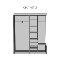 Прихожая Силуэт-2 Артвуд светлый/Серая мышка Свит Меблив Прихожая Силуэт-2 Артвуд светлый/Серая мышка Свит Меблив