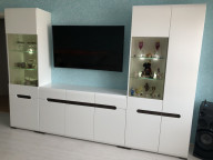 Шкаф Витрина REG1W1D21/9 с подсветкой Амелия Белый глянец МДФ 90см BRW Шкаф Витрина REG1W1D21/9 с подсветкой Амелия Белый глянец МДФ 90см BRW