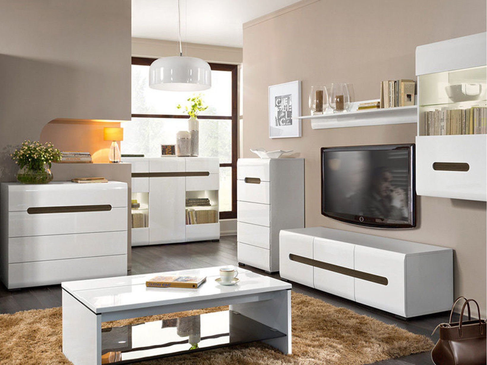 Полка настенная P2/11 Амелия Белый глянец 105см BRW
