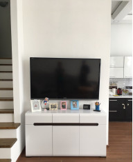 Комод-тумба KOM3D3S/8/15 Амелия 150 см Белый глянец МДФ с ящиками и полками BRW