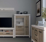 Витрина REG 1D1W Белен Сосна каньон/Дуб корабельный Gerbor