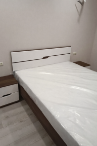 Кровать 2-сп Мария 160х200 Дуб катания черный/Белое золото Свит Меблив Кровать 2-сп Мария 160х200 Дуб катания черный/Белое золото Свит Меблив