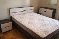 Кровать 2-сп Мария 160х200 Дуб катания черный/Белое золото Свит Меблив Кровать 2-сп Мария 160х200 Дуб катания черный/Белое золото Свит Меблив