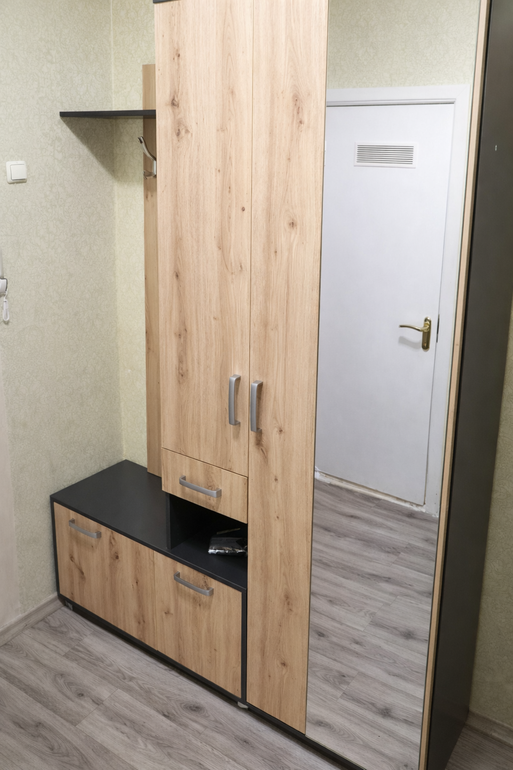 Прихожая Реприза 140 Дуб Артизан/Антрацит Свит Меблив